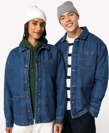 Native Spirit Unisex Dropped Shoulder Denim Jacket Thumbnail