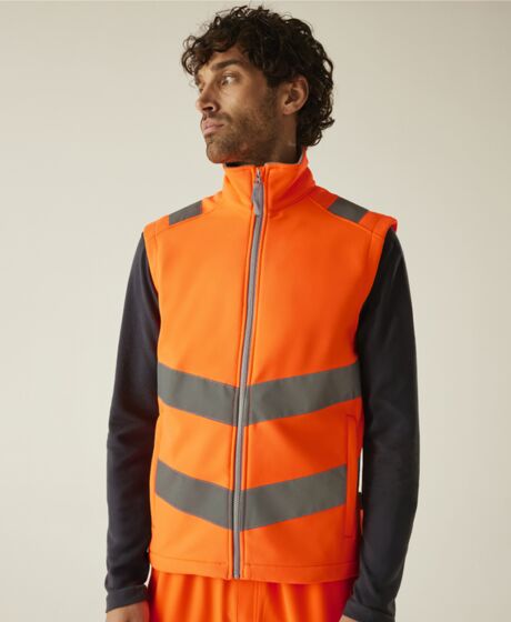 Regatta High Visibility Pro Contract Ablaze Soft Shell Bodywarmer Thumbnail