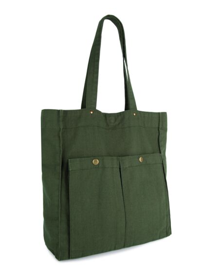Kimood Washed Cotton Bag with Pockets Thumbnail