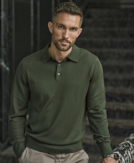 Tee Jays Knitted Polo Shirt Thumbnail