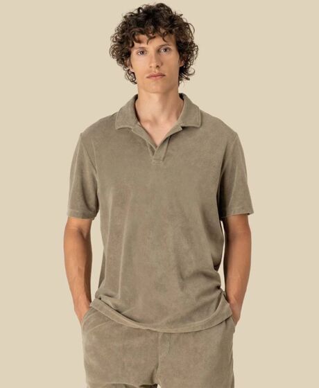 Spasso Terry Towel Polo Shirt Thumbnail