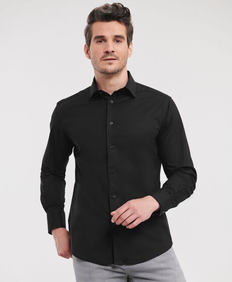 Russell Athletic Collection Long Sleeve Easy Care Fitted Shirt Thumbnail