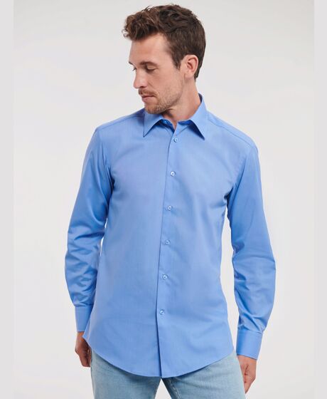 Russell Athletic Collection Long Sleeve Tailored Poplin Shirt Thumbnail