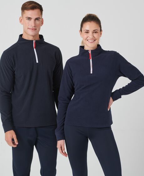 Finden + Hales Zip Neck Piped Micro Fleece Thumbnail