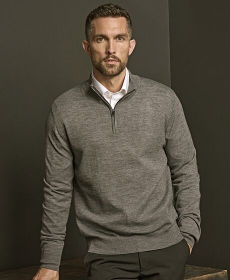 Tee Jays Mens Half Zip Knit Thumbnail
